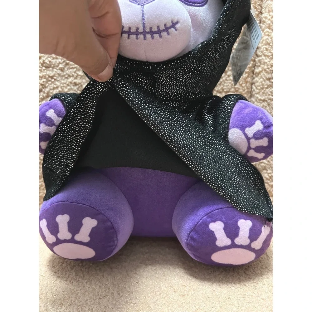 NEW Way To Celebrate Halloween Plush Purple Panda Reaper SkeletonBonesBlack Robe